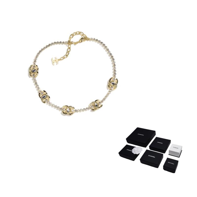 

CHANEL [23 Early Spring Style] Fashion Casual Classic Metal Necklace Women s Style золотий