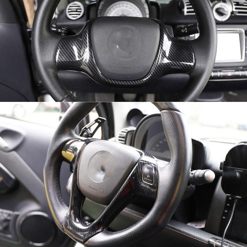 Carbon Fiber Pattern Cover Decoration Shell Car Stickers For Smart 451 Fortwo Interior And Exterior Modified Accessories ABS