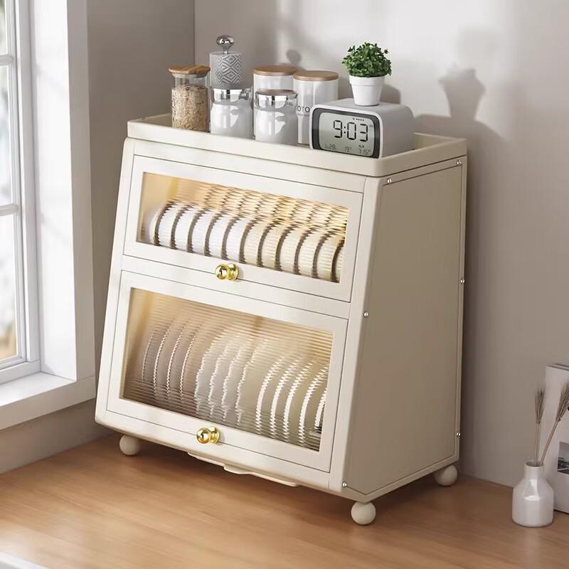 Kitchen Countertop Dish Drying Rack with Lid