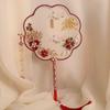 DIY Wedding Bride Round Fan Kit: Handmade Double-sided Chinese Xiuhe Fan for Sisters