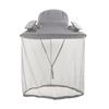 Dual Fan Solar Fan Hat with Face Mask Breathable UV Protection Wide Brim Sun Cap Cooling Fan Hat for Fishing Travel Beekeeping