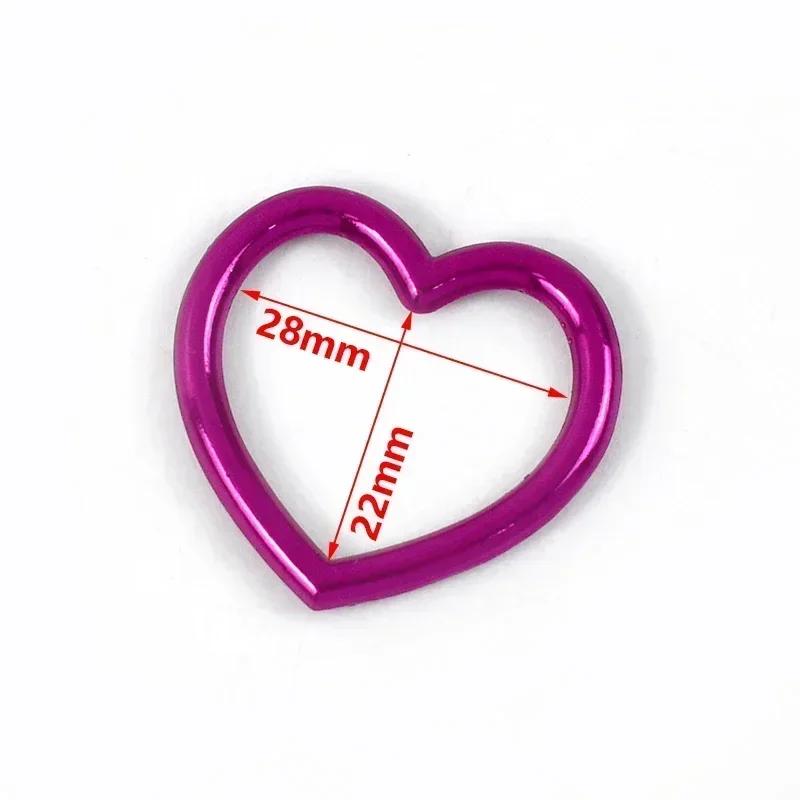 Meetee 5-20Pcs Metal O Ring Buckles Webbing Belt Clasp Dog Collar Connector Hanger Heart Loop Hooks DIY Hardware Accessories