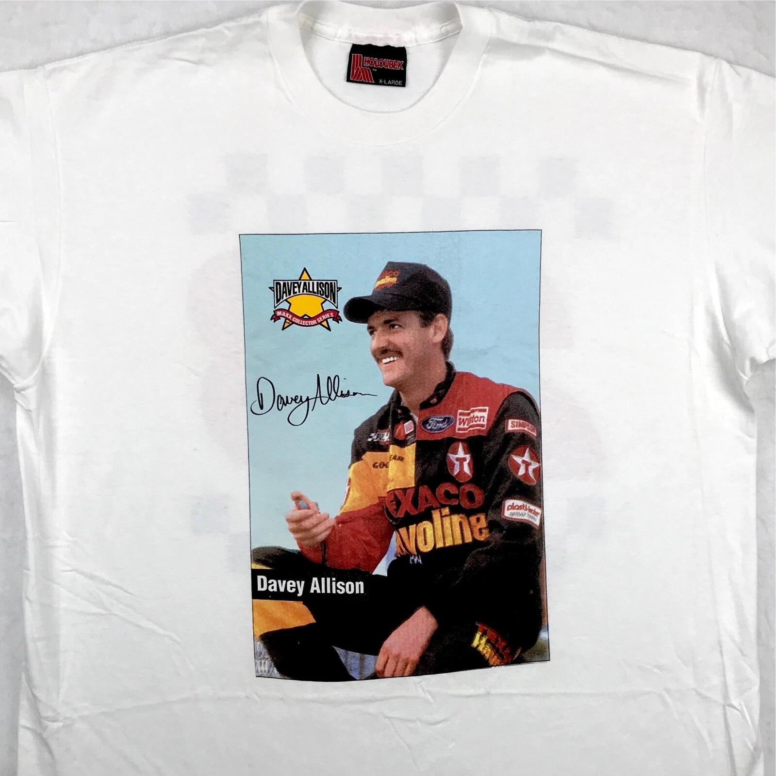 NOS vintage 90s DAVEY ALLISON NASCAR RACING T-Shirt XL/XXL texaco single stitch 2XL