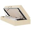 Storage Bed with Mattress Cream 90 X 190 Cm Polyester