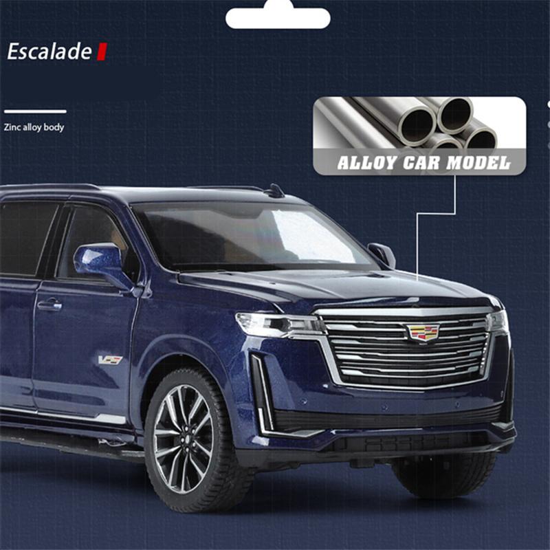 1/32 Cadillac Escalade SUV Alloy Luxy Car Model Diecasts Metal Off-road Vehicles Car Model Sound Light Simulation Kids Toys Gift