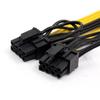 10Pcs 8 Pin to Dual 6 pin+2 pin Male PCI-E PCIE GPU Power Cable Splitter Adapter