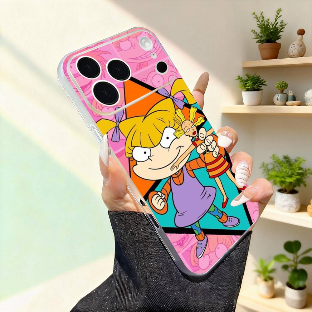 R-Rugrat Chuckie A-AngelicaS For iPhone 11,12,13,14,15,16,17,Pro,Max,Plus,Mini,SE4,E Phone Case Magnetic For Magsafe Wireless