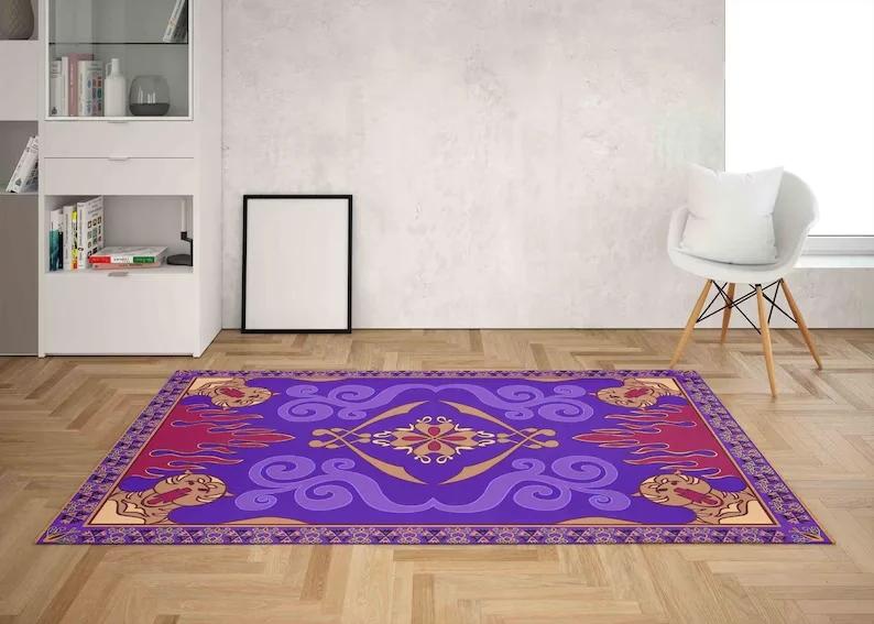 Dining Room  Modern  Salon Office Rug Aladdin's Purple Rugs Wedding Rugs 3D Printed Rugs Kids Room Home Decoration