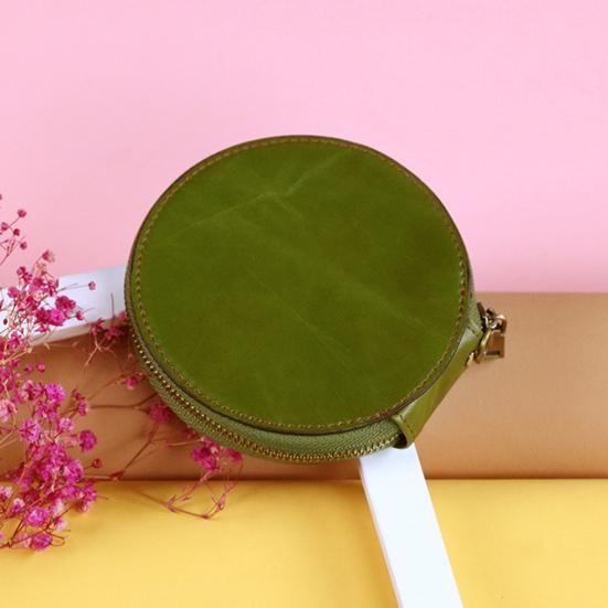 

Кошелек для монет, супер мягкий, износостойкий, из коровьей кожи, маленький круглый кошелек, сумка для гарнитуры чёрный