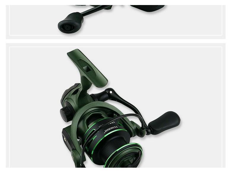 YUMOSHI Gapless Spinning Fishing Reel, Metal Line Cup, Rocking Arm for Sea and Rock Fishing.
