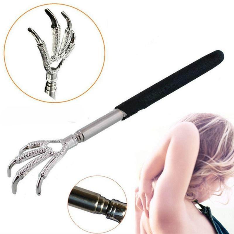 1PC Stainless Pen Clip Back Scratcher Telescopic Pocket Scratching Massage Kit E7U