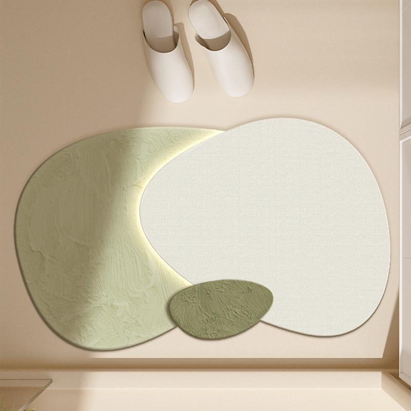 Quick-Dry Diatomaceous Earth Bathroom Mat - Water-Absorbing, Easy-Clean Foot Mat for Toilets