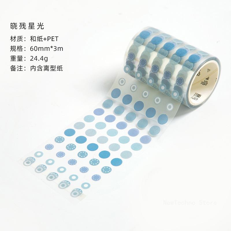 6mmx3cm Basic Decorative Adhesive Tape Dot Masking Washi Tape DIY Scrapbooking Sticker Label Japanese Stationery