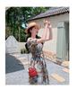 French Retro Floral Puff Sleeve Dress - Summer 2025 Waist-Slimming Holiday Beach Style