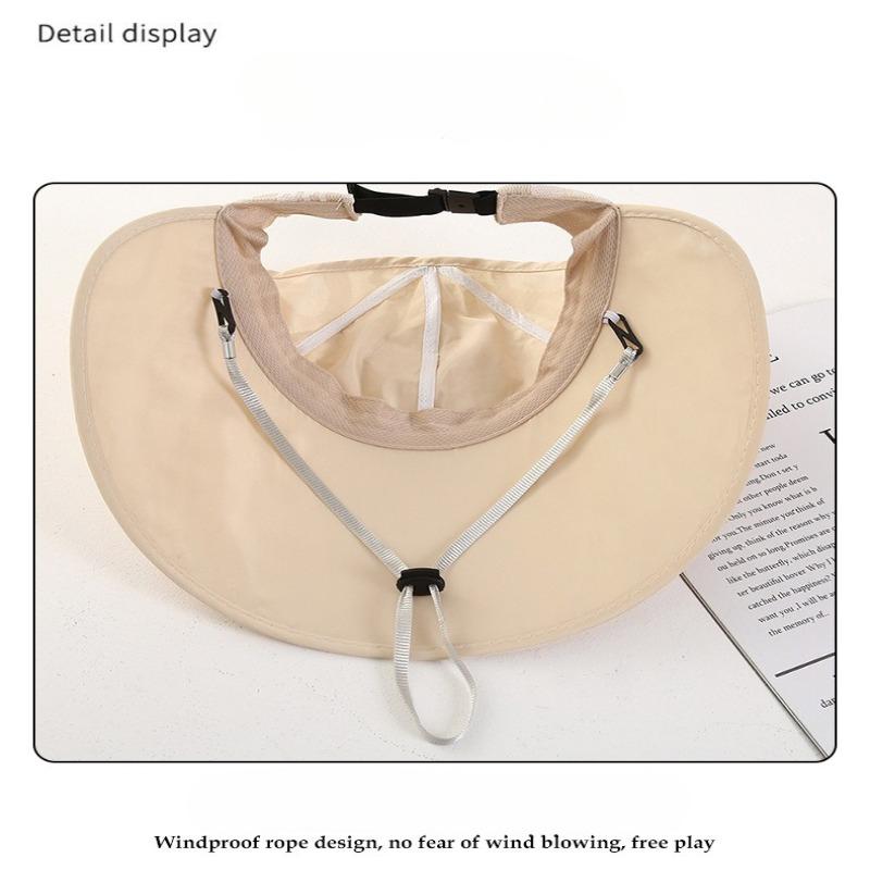 1Pc Summer Lace Empty Top Big Eaves Hat Children, New Big Brim Sun Hat Casual Ponytail Sun