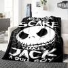 Jack Skellington Blanket Soft & Cozy Perfect for Livingroom Seaside Picnics All-Season Use Playful Design Birthday Christmas Gift Blanket