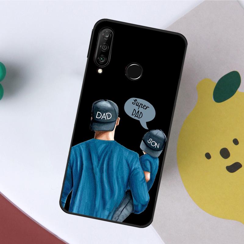 Super Dad Mom Baby Girl Twin Case For Huawei Nova Y61 Y60 Y70 Y90 5T 9 10 SE 3i 8i 11i P Smart 2019 P20 P40 Lite P30 Pro