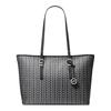 Quinn Quinn Logo Jacquard Polyester Tote Bag Shopping Bag Shoulder Bag Large Women's Black