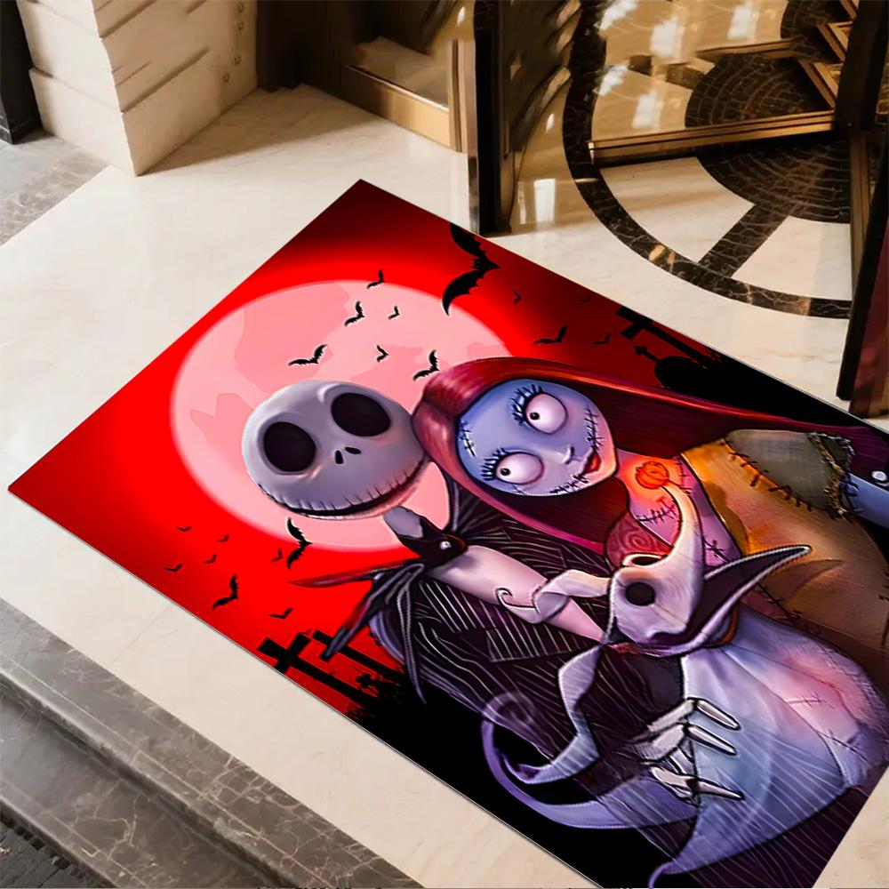 Nightmare Before Christmas Floor Mat Suitable for Outdoor Bedrooms Dining Room Hallway Antislip Carpet Anime Office Decor Gift for Festivals