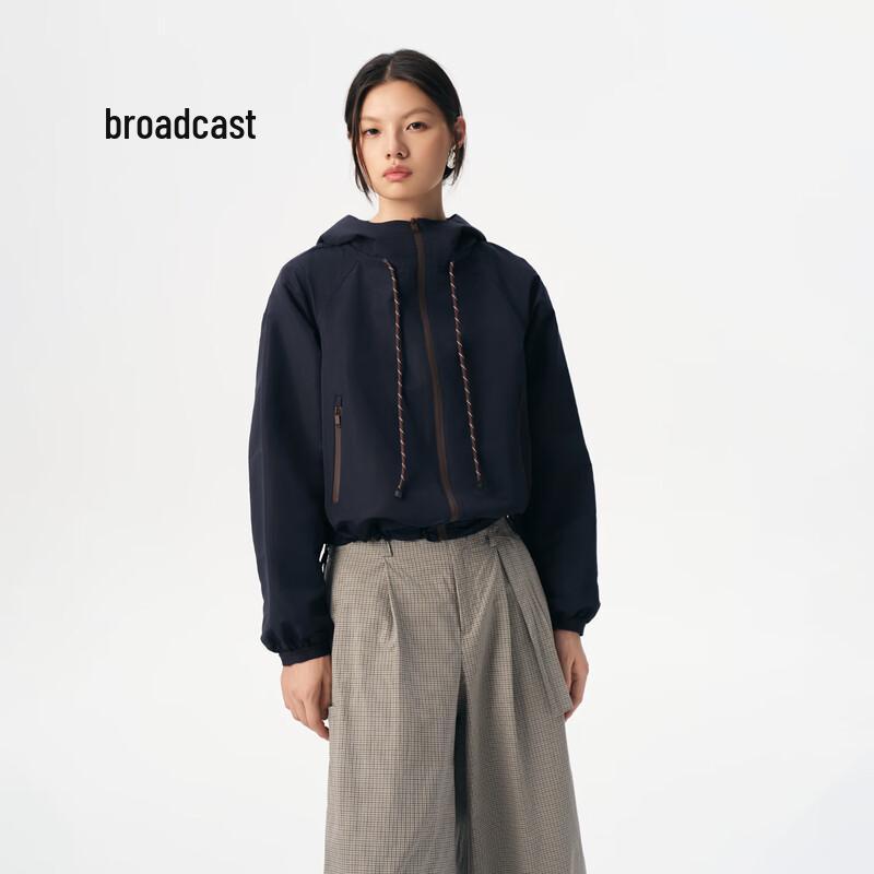 

Broadcast Women s Hooded Sporty Loose Long-Sleeve Jacket M