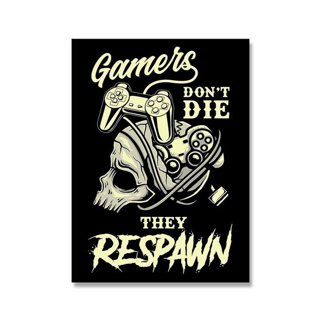 

Игровой принт, ретро настенная живопись на холсте, подарок геймеру, видеоигра, винтажный постер, контроллер геймпада, изображение для мальчиков, декор для детской комнаты 21cm×30cm NoFrame