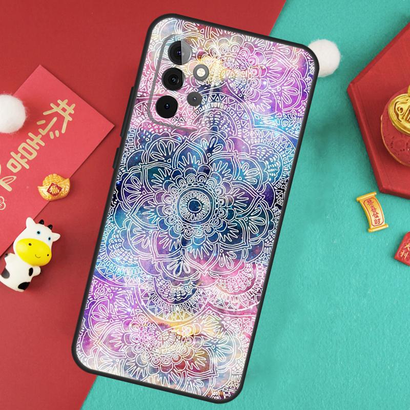Indian Pattern Mandala Case For Samsung Galaxy A35 A55 A25 A15 A51 A71 A12 A32 A52 A13 A33 A53 A14 A34 A54 Cover