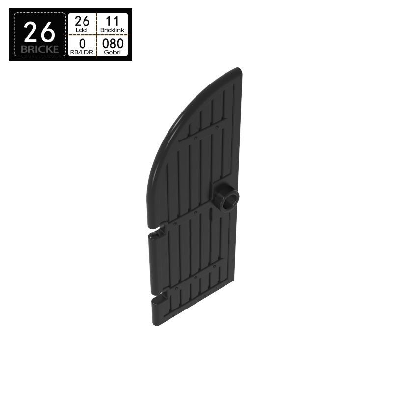 BRICKE 2554 Curved Door 1x3x6 Building Block - MOC Compatible with LEGO Parts 28 pcs