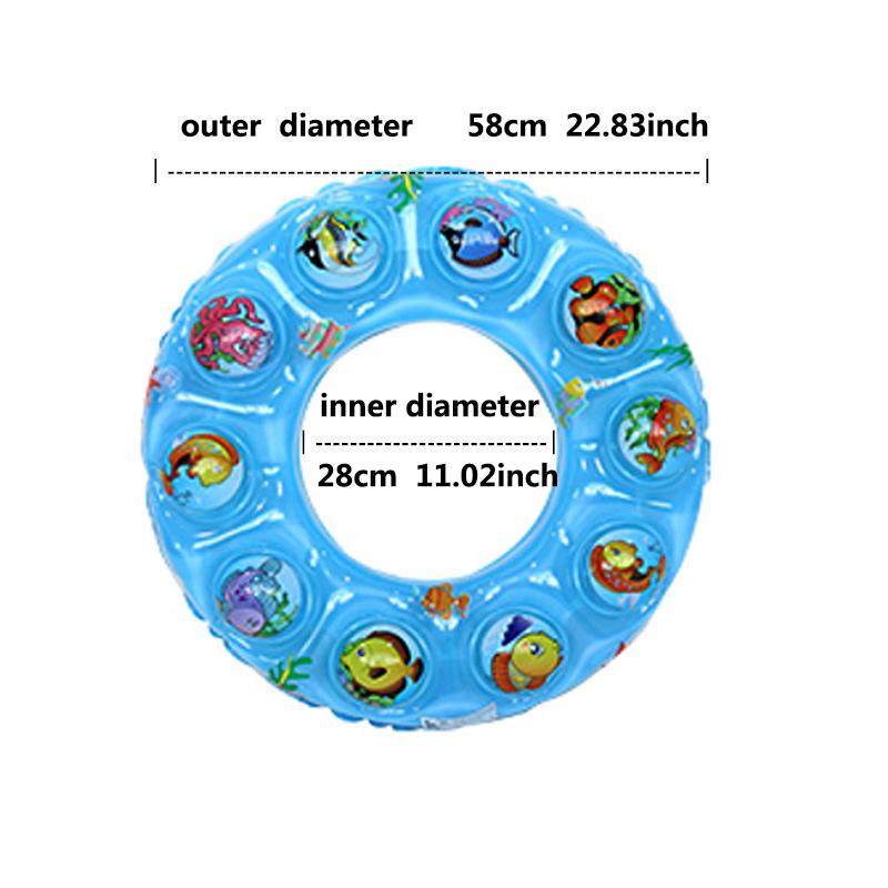 1 buc. Airbag dublu îngroșat Cerc de înot gonflabil de cristal pentru piscină de vară pentru copii, jucării de plajă pentru siguranță în apă plutitoare