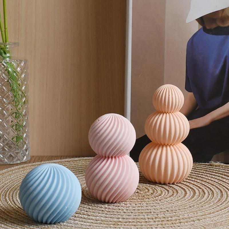 Geometrics Sphere Candle Making Mould Heat Resistant Silicone for Artistics Candle and Decoration
