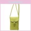 Pu Women Mini Crossbody Bag Phone Purse With Lock Clasp For Casual Outings Use