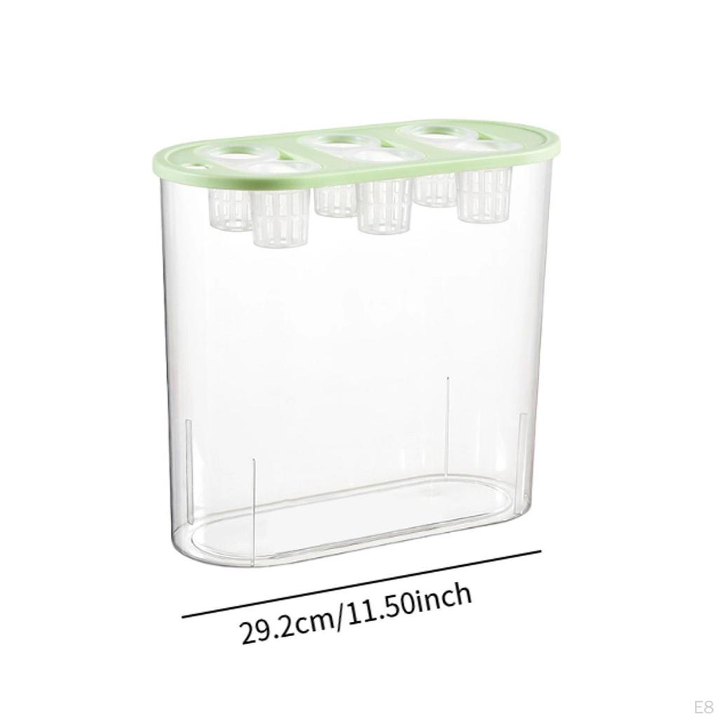 Grower Box, Hydroponics Tool, 6 Holes, Powerful, Practical Rectangular Planting Container for Indoor