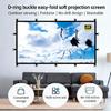 16:9 D Rings Projectors Screen With Enhances Clarities Polyester Material For Cinema And Gaming