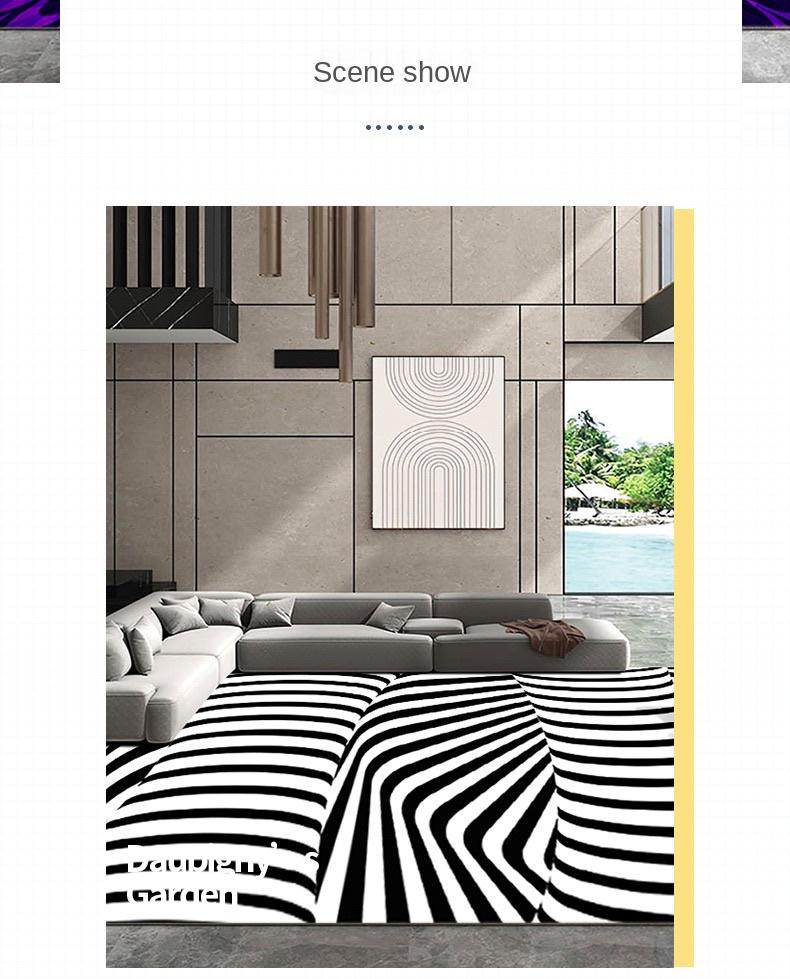 3D Illusion Area Rug – Stereoscopic Printed Carpet for Living Room, Optical Floor Mat, Home Decor Statement Piece