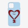 Tags: "Spreading Joy" - Metal Bracket Leather Heart Phone Case for iPhone 16 Pro Max, Anti-Fingerprint.