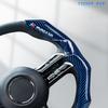 Universal Carbon Fiber Pattern Clip-on Steering Wheel Cover Comfortable Grip, Durable, Effortless Installation,  All-Season Use