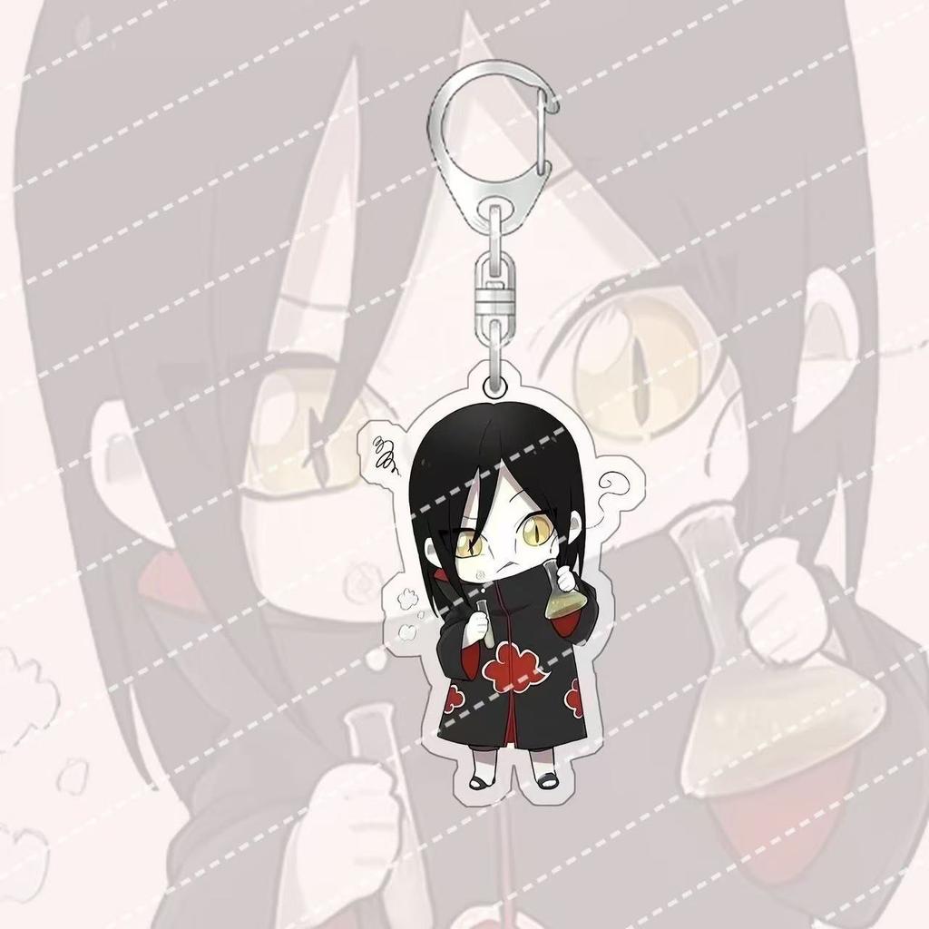 Anime Naruto Acrylic Keychain Accessaries Uzumaki Naruto Cartoon Keyring