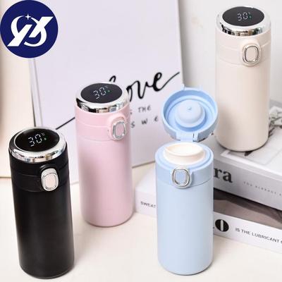 Double Layer Vacuum Bounce Cover Stainless Steel Insulation Cup Intelligent Temperature Display Cup Business Water Cup
