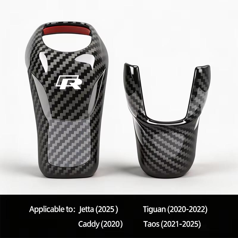 Carbon Fiber Car Gear Head Shift Knob Handle Cover Trim Sticker For VW Golf Polo GTI Tiguan R-Line Passat Santana Variant Jetta BH4