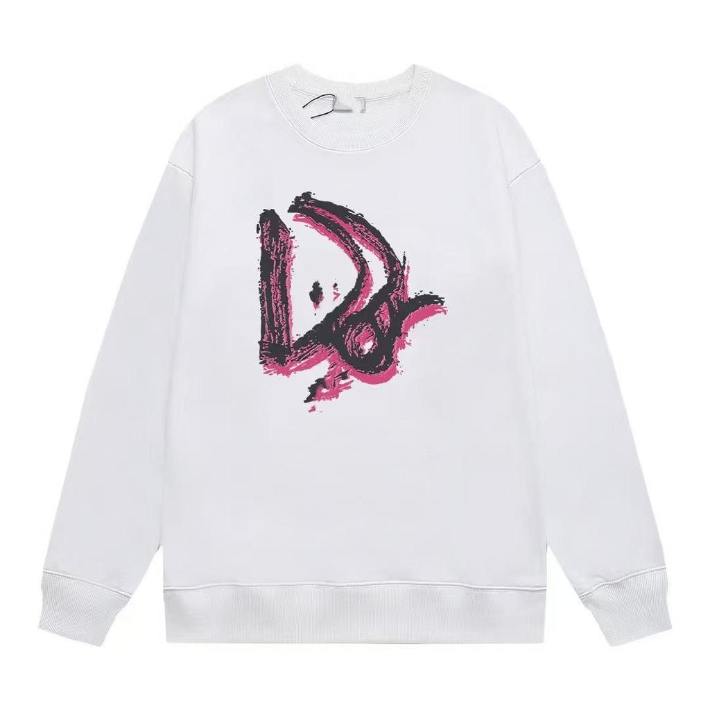 DO Marka Sonbahar/Kış Unisex 420g Harf Baskılı Bisiklet Yaka Kapüşonlu Sweatshirt - Yeni Gelen