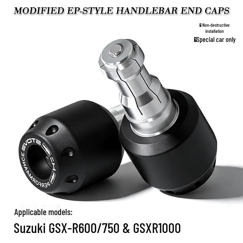 Suzuki GSXR600/R750/R1000 Aluminium-Lenkergriffe mit EP-Style Lenkerendgewichten