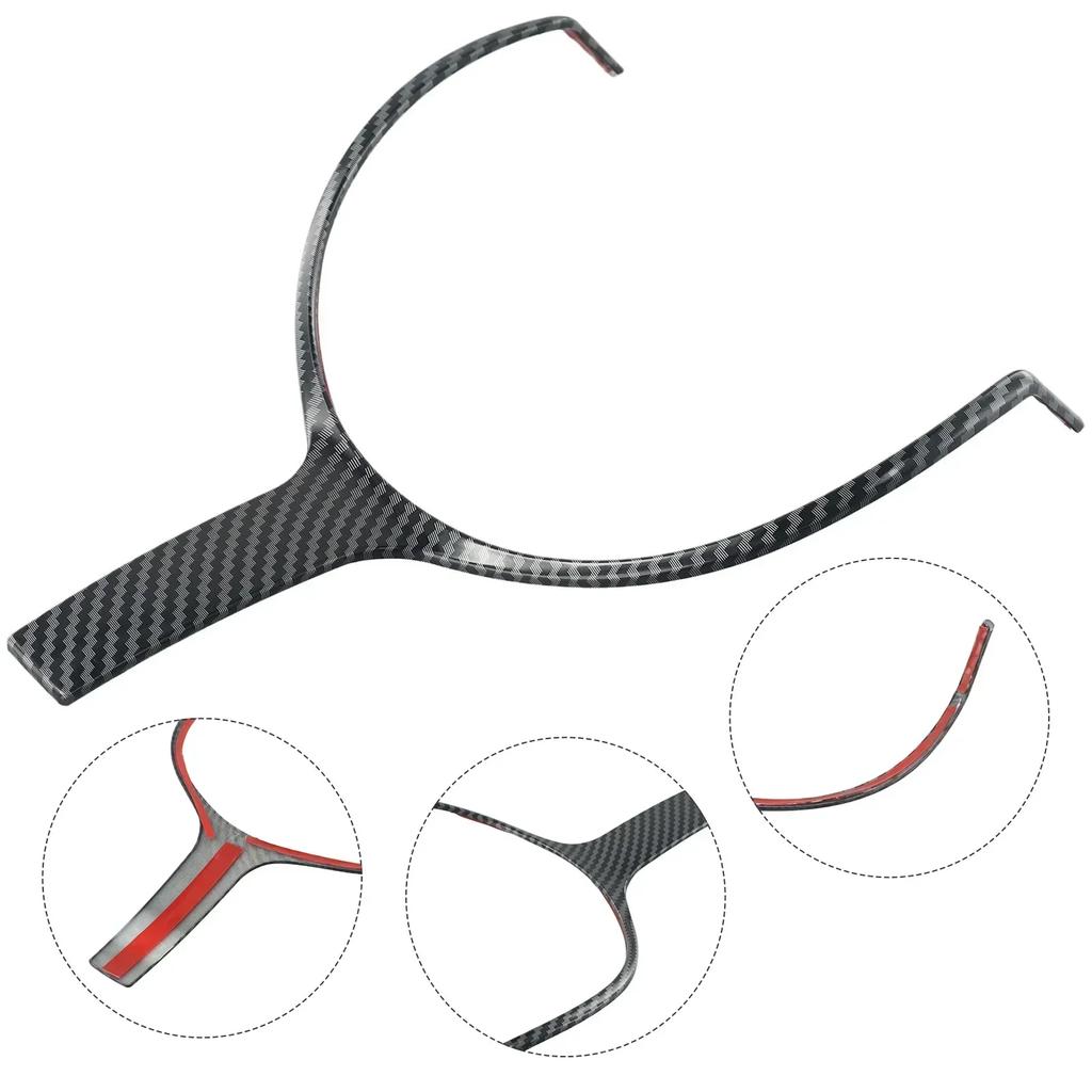 Front Steering Wheel Cover Trim For BMW F Chassis F22 F30 F32 F10 F12 F15 Auto Steering Wheel Decor Decal Carbon Fiber