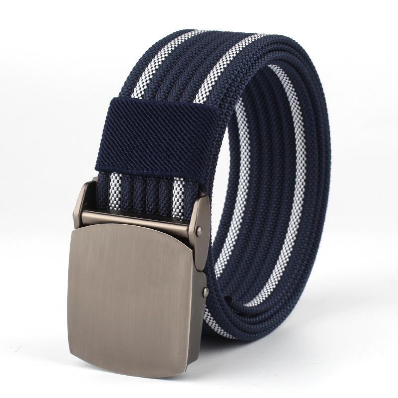 High Quality Belt Nylon Canvas Metal Automatic Buckle Army Outdoor Hunting Webbing Jeans Tactical Belts For Men Male Fashion