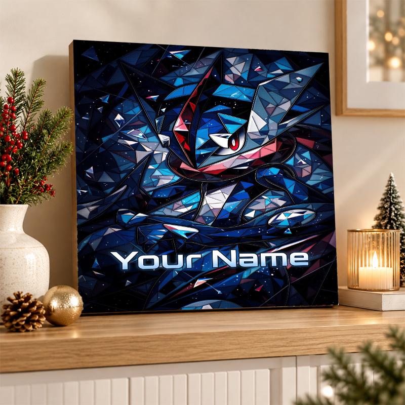 Greninja Custom Name Diamond Painting Personalized 5D Full Drill DIY Diamond Art Home Decor