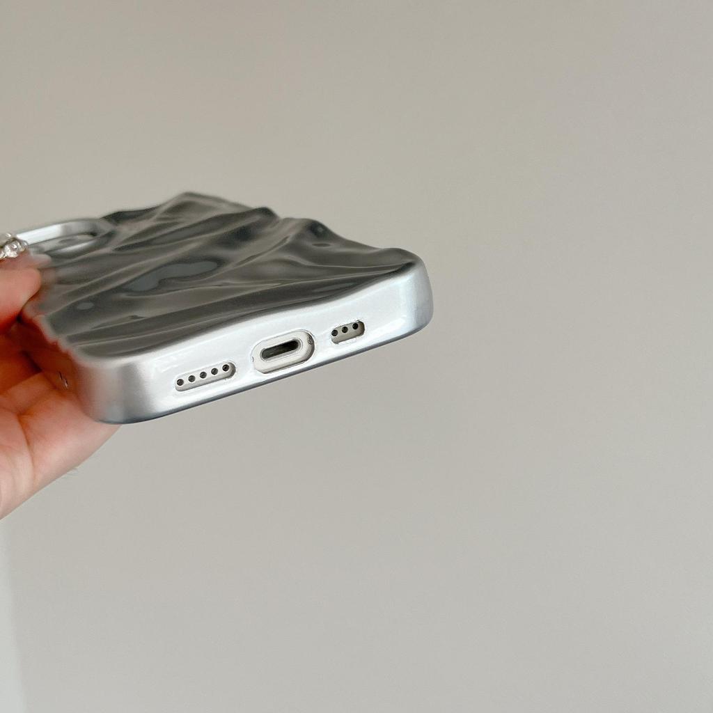 Creative Silver Phone Case for iPhone 12, iPhone 13, iPhone 14