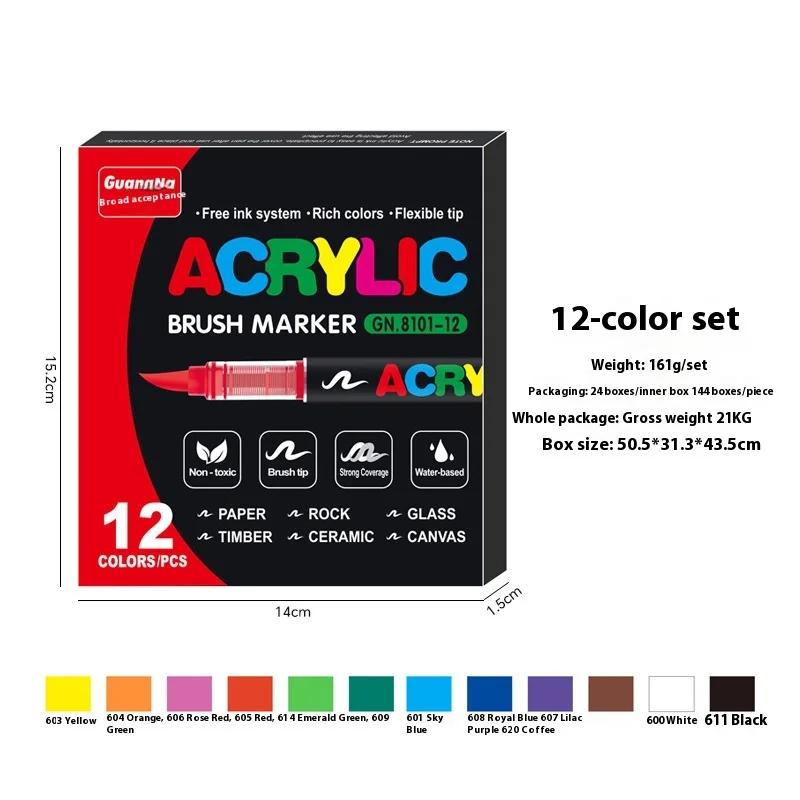 24-240 Colors Macaron/Skin Tones Art Markers,Soft Brush Tip Acrylic Paint Pens, Quick-Drying Waterproof Acrylic Paint Markers