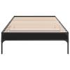 Bed Frame in Black 75 x 190 cm Made of Wood Based Material and Metal