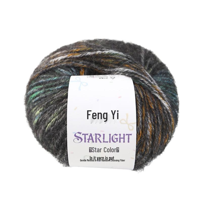 Starry Color Wool Blend Yarn for DIY Knitted Blankets, Sweaters, Hats, and Scarves
