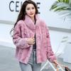 New Fur Real Mink Fur Patchwork Mink Coat Genuine Leather Fur Mink Short Pink Mink Real Mink Send Mom and Wife