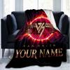 Custom Name Rock fire name. Flannel Fleece Blanket Cozy Warm Throw Blanket For Couch Bed Travel All Season Use