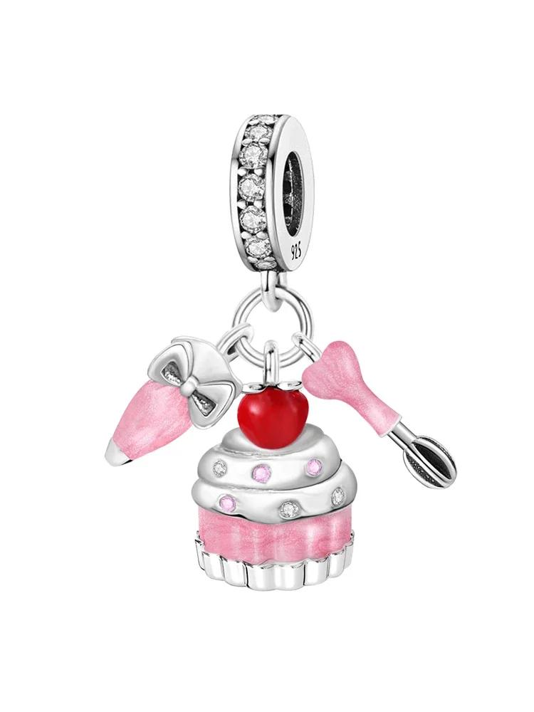 Copper Luggage Perfume Claw Pink Charms Bead Diy Bracelet Making Gift Of High Quality Fashion Jewelry For Womens